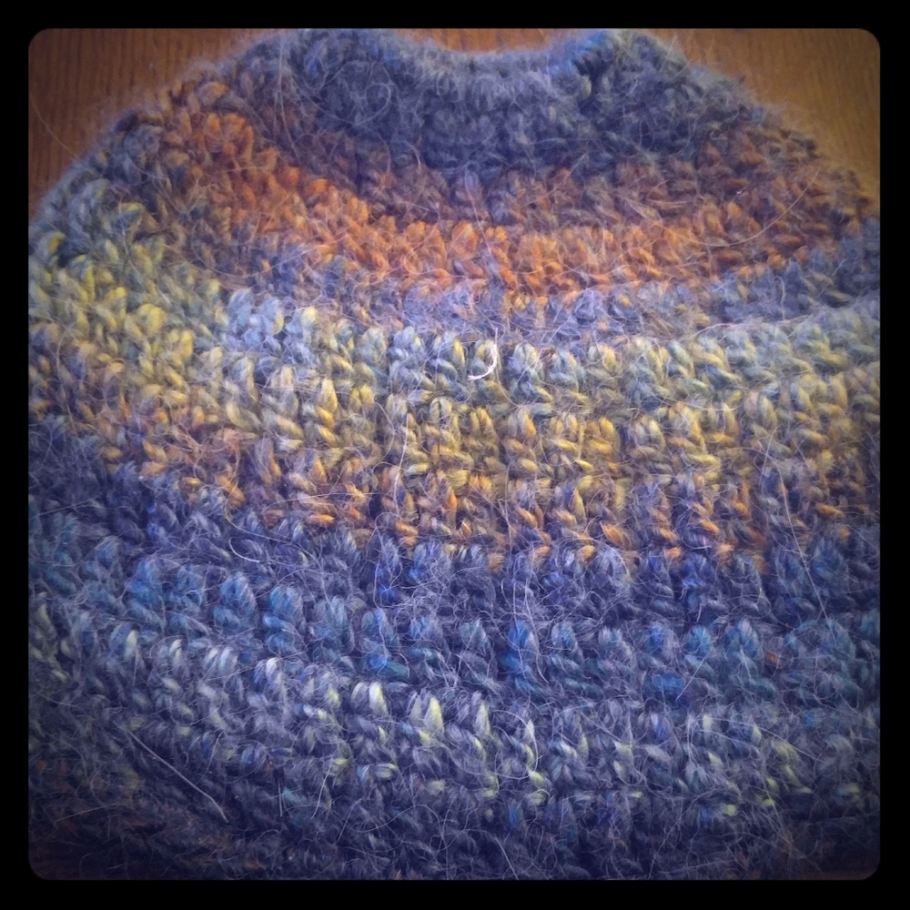 Beanie hat for pony tail